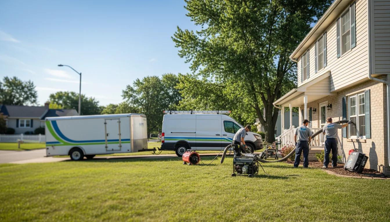 Flooded Basement Restoration And Cleanup With Repair in Bonfield, IL near me